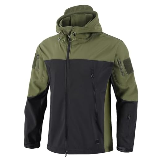 SimidunEUR Homme Veste Militaire avec Capuche Polaire Imperméable Veste Tactique d'Hiver avec Poches pour le travail, la pêche, la chasse et l'escalade,Vert,4XL