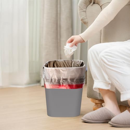 TEIUKAX Trash Can - Small Waste basketbin - 1.8 Gallon- for Office,Home,Bathroom,Kitchen - Grey by TEIUKAX - Image 4