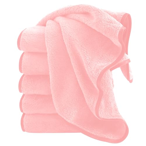 Cosy Family 6-Pack Microfiber Hand Towels, 16x28, Pink