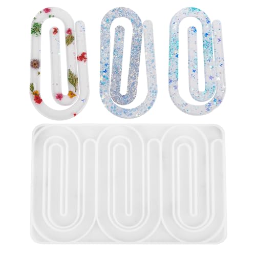 Framendino, Paper Clip Shape Silicone Mold for Resin Jewelry Casting DIY Craft