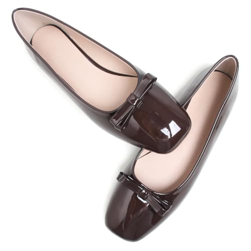 Image of Dear Time Women's Casual Foldable Ballet Flats Square Toe Ballerina Flats Shoes Comfortable
