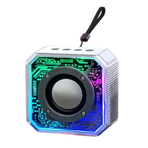 Altavoz Bluetooth transparente Mecha RGB Pickup Outdoor Portable Home Lantern Pequeño Mini Altavoz Fácil de Usar