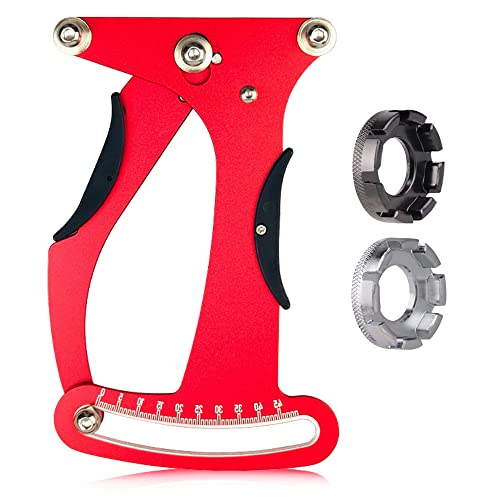 mizikuu Speichenspannungsmesser, Fahrradspeichen Tension Meter Kalibrierwerkzeug mit 2 Speichenschlüssel Bicycle Spoke Tension Meter Al-Legierung Speichentensiometer Set für Vielzahl von Speichen