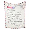 Best Gifts for Mom for Birthday, Mothers Day, Christmas, Super Soft, Warm & Comfy Dear Mom Throw Blanket Gift from Daughter Son, 70 x 55
