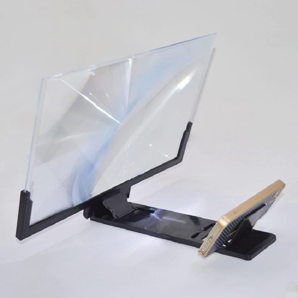 New 14 Inch 3D Screen Amplifier Mobile Phone Magnifying Glass Stand for Video Folding Screen Enlarged Eyes Protection Holder(D)