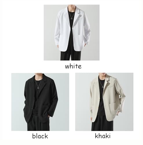 Men's Casual Blazer 2 Button Lightweight Loose Sport Coat Cardigan Suit Jackets with Pockets4