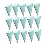 TOYANDONA 20 piezas Conos de Papel para Confeti Azul de Cónicos para Pétalos y Decoración de Bodas Material Resistente para Manualidades y Fiestas