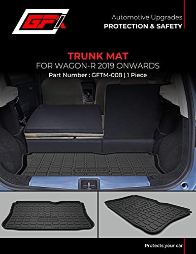Image of GFX Tpv Car Trunk Mat Dustproof /Waterproof /Foldable, Strong & Thick Compatible with Wagon R, All Weather Protection Floor Dicky (Model - 2019 Onwardsblack)