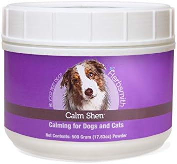 Herbsmith Calm Shen – Herbal Blend for Dogs & Cats – Natural Anxiety Remedy for Dogs & Cats – Feline and Canine Calming Supplement – 500g Powder