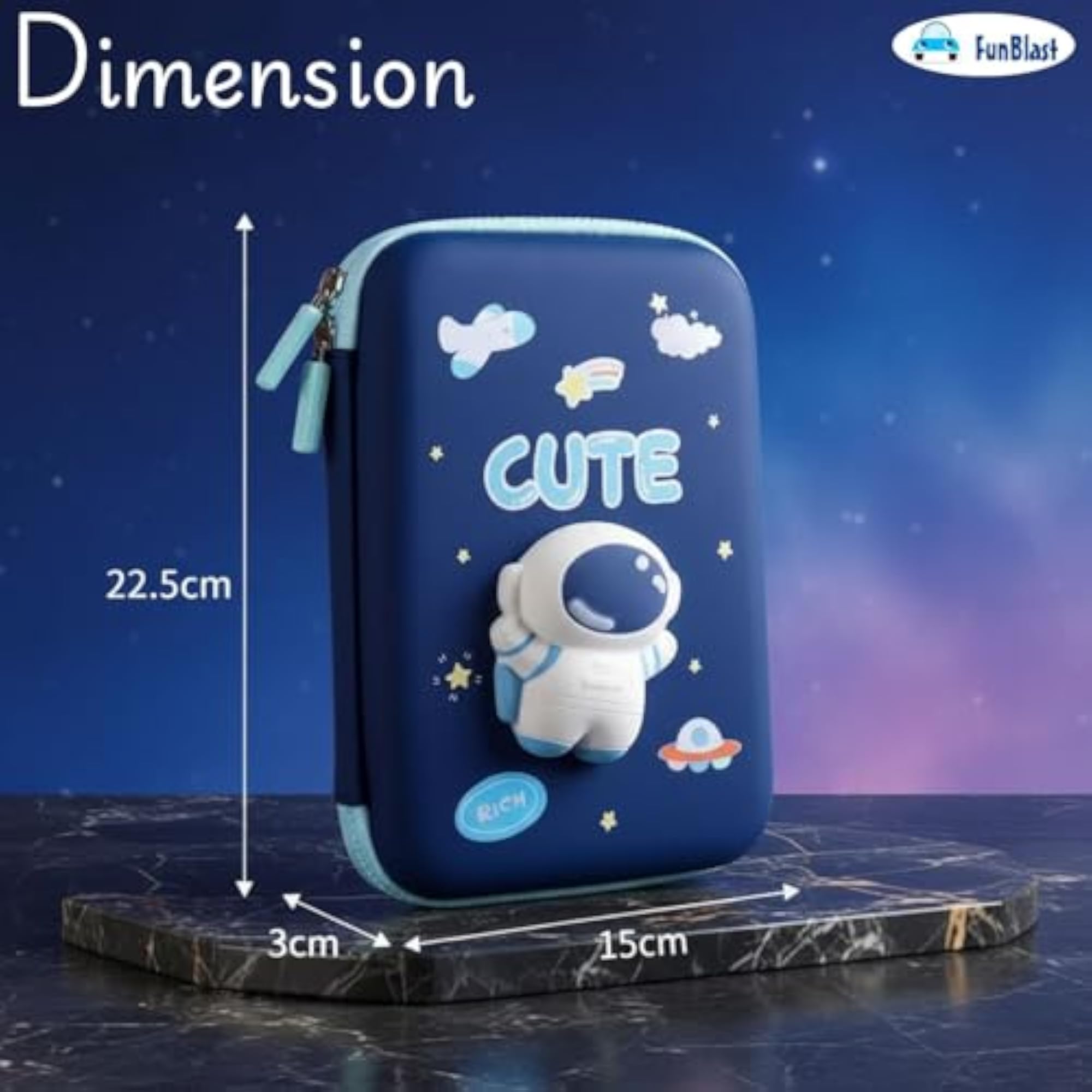 3D EVA Astronaut Pencil Case for Kids, Large Capacity