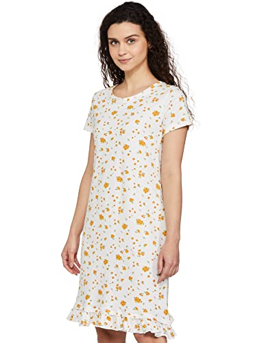 Image of Amazon Brand - Eden & Ivy Women's Cotton Knee Length Regular Fit Printed Nighty