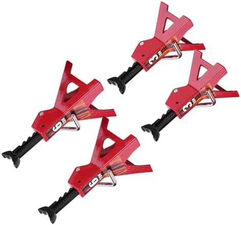 Simulation Metal Jack Stands Toy for D90 SCX10, 4-Piece 1/10 Scale Crawler Car Simulation Accessories