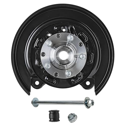 Image of Detroit Axle - Rear Right Steering Knuckle for 2001-2008 Subaru Forester w /Rear Disc Brakes, Passenger Side Steering Knuckle & Wheel Bearing Hub Assembly 2002 2003 2004 2005 2006 2007 Replacement
