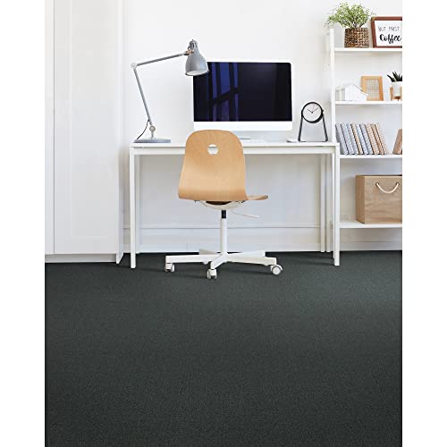 Image of Mohawk Advance 24 inch x 24 inch Berber (Loop pile), 0.11 inch Pile Height, Carpet Tile, Nylon Fiber, Denim Color, (24 Tiles), (96 sqft /carton)