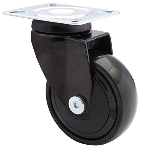 Preisvergleich Produktbild WAGNER Design - 3C - Lenkrolle / Apparaterolle / Möbelrolle - schwarz, Softlauffläche, Durchmesser 75 mm, Kugellager, Tragkraft 75 kg - 01227701