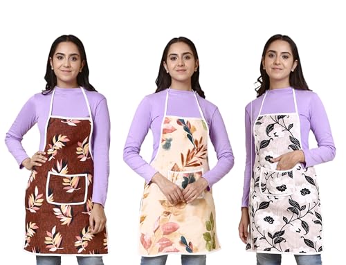 GLUN® Unisex Kitchen Printed Waterproof Piping Apron Pack of 3 (B0CKL7722T) Amazon Price History, Amazon Price Tracker