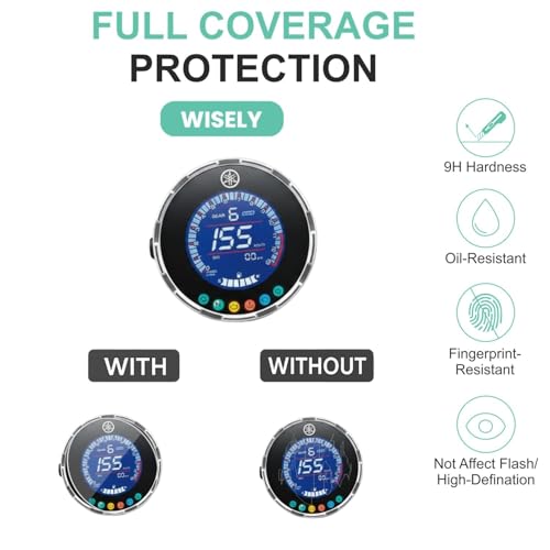 Image of Wisely Pack 2 - Screen Guard Compatible for YAMAHA XSR 155 (2025) Bike - TFT Display Digital Meter Protector - HD Clear, Full Cover - Easy Installation Kit - XSR155 Instrument Cluster Accessories