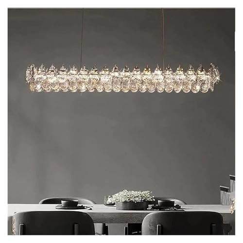Lampadario a Sospensione LED Moderno con Cristallo K9 per Soggiorno e Sala da Pranzo, Lampada a Sospensione dimmerabile Che valorizza l'arredamento di casa.