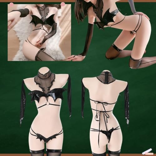 [BeLoved] サキュバス 小悪魔 6点フルセット【 付け耳/首飾り/ブラ/ショーツ/手袋/ソックス 】 デビル 悪魔 魔神 亜人 吸血鬼 魔女 下着 勝負 テディ Tバック 風 女性 大人用 ランジェリー カワイイ 可愛い プレゼント cosplay costume halloween 衣装 服 女性用 レディース かわいい 仮装 コスチューム ハロウィン クリスマス 女装 人気 コスプレ - 画像5