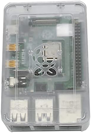 Raspberry Pi 4 Plastik Muhafaza Kutusu - Şeffaf (Raspberry Pi Logolu)