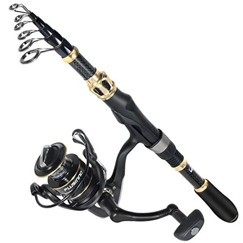 PLUSINNO Fishing Rod and Reel Combo,Fishing Pole,Telescopic Fishing...