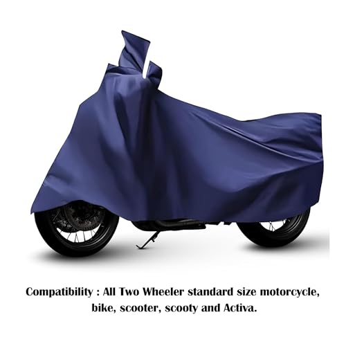 Image of Sulfar Universal Bike Cover UV Protection & Dustproof Bike Body Cover for Two Wheeler Bike Scooter Scooty Activa (Blue)