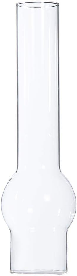B&P Lamp® 2 5/8 Inch by 12 Inch Clear Glass Matador Style Lamp Chimney with 3 5/8 Inch Outside Diameter Bulge for Vintage and Antique Style Globes