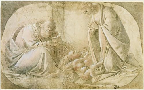 Impressions d'art mural Botticelli - La Sainte Famille en impression vintage premium 60x90