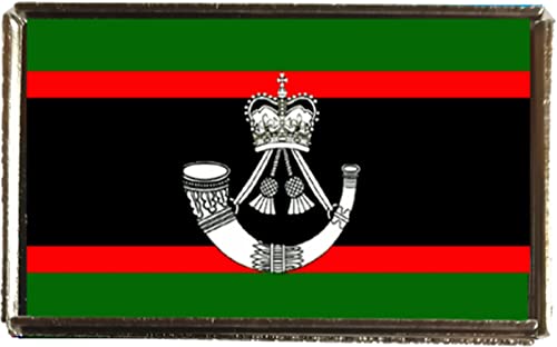 The Rifles British Army Military Silver Colour Badge With A Velveteen Bag