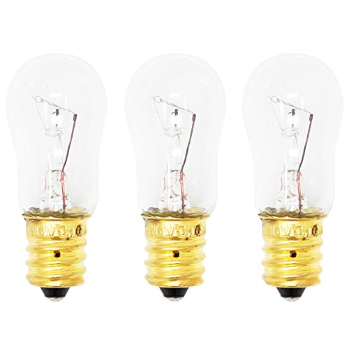 3-Pack Replacement Light Bulb for General Electric GSH25JSDBSS Refrigerator - Compatible General Electric WR02X12208 Light Bulb