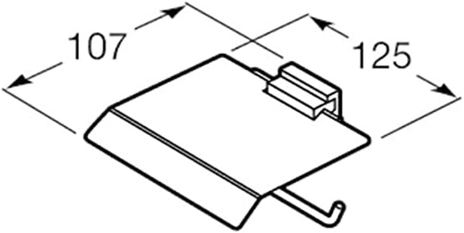 Roca, Rubik, A816849001 Roll Holder with Lid (Can be installed using screws or adhesive),