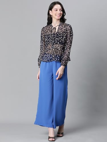 Image of oxolloxo Women Plain Elasticated Staright Flare Pant