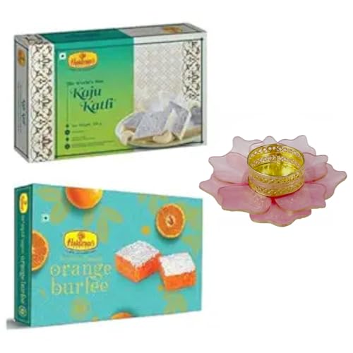 Haldiram Kaju Katli 500g + Orange Burfee 500g | Premium Diwali Sw...