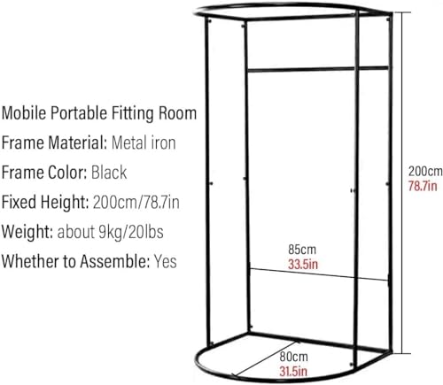 Vestiaire portable d'angle pour cabine d'essayage sans travaux rideau vert