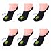 6 Pair Socks Boat No Show Bamboo Cotton Deodorant Thin Sock Men Size 6-11