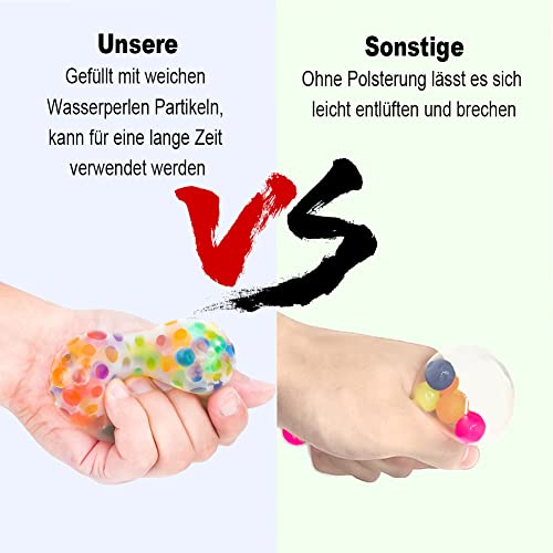 ALMAH Stressball für Erwachsene (4Pack), Hand Übungsbälle, Hand Therapie Bälle für Entspannung, Angst, Fidget, Spannung und Stress