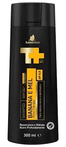 Shampoo Banana E mel Para Cabelos Secos E Danificados Barrominas 300ml