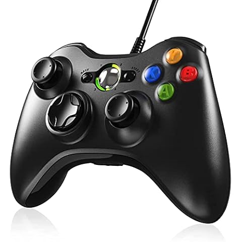 Hbaid Controller für Xbox 360, Gamepad Joystick mit Kabel, USB Gamepad Wired Controller, PC Wired Joypad Game Controller unterstützen Xbox 360 PC Windows 7/8/10 Cover