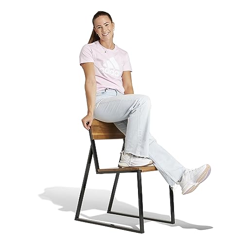 Miniatura 4 de Adidas Mujer Essentials Logo Tee, Clear Pink White, Xs