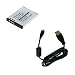 Produktbild bg-akku24 Akku und Ladekabel, Datenkabel, USB-Kabel für Olympus VG-120, VG-130, VG-160, D-705, D-715, D-745
