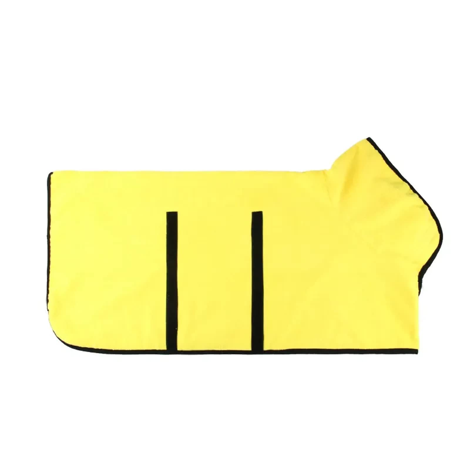 Peignoir chien après bain serviette microfibre absorbante pour retour de promenade jaune S