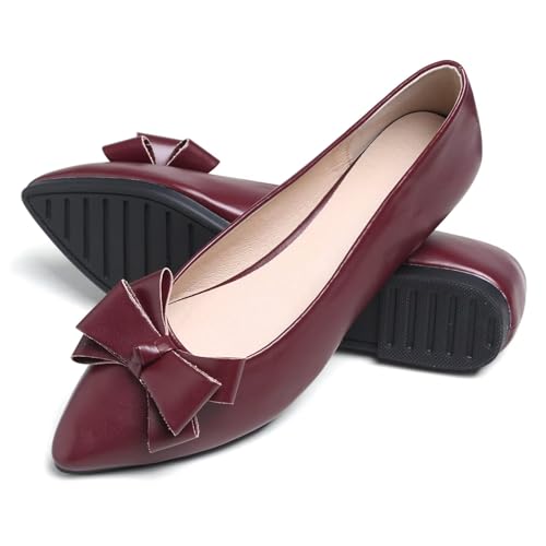 Image of SAILING LU Women's Bow-Knot Pointed Toe Ballet Flats