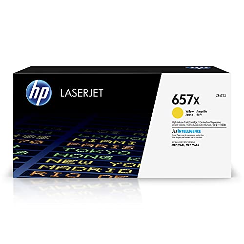 HP 657X - High Yield - Yellow - Original - LaserJet - Toner Cartridge (CF472X) - for LaserJet Enterprise MFP M681, LaserJet Enterprise Flow MFP M681, MFP M682