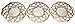 All American Collection New 3 Piece Decorative Mirror Set, Wall Accent Display (Golden Globe)