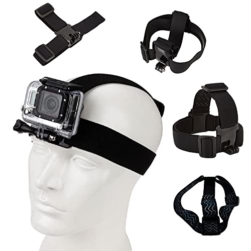 Vvhooy Action Camera Head Strap Mount Headband Compatible With Gopro Hero 11/10/9/8/7/6/5/4/Akaso Ek7000/Brave 4/5/6/7 Le/V50X/Dragon Touch/Jadfezy/Exprotrek/Vemont/Wolfang/Hls 4K Action Camera #TOP6