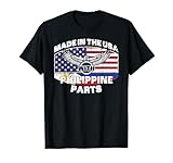 Made With Philippine Parts Phillipino Flag Shirt
