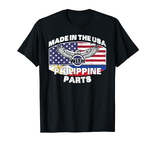 Made With Philippine Parts Phillipino Flag Shirt