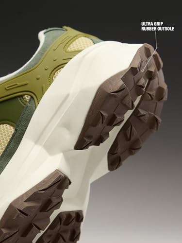 Image of The Souled Store Raptors V2: Men and Boys Low Top Sporty Casual Street Wear Chunky Sneakers | Retro Trainer with Breathable Mesh, Cushioned EVA Midsole & Ultra-Grip Rubber Outsole