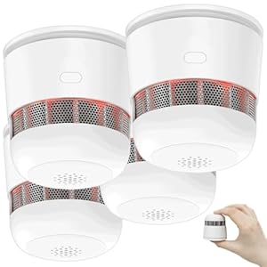 VisorTech 4er-Set Mini-Rauchwarnmelder