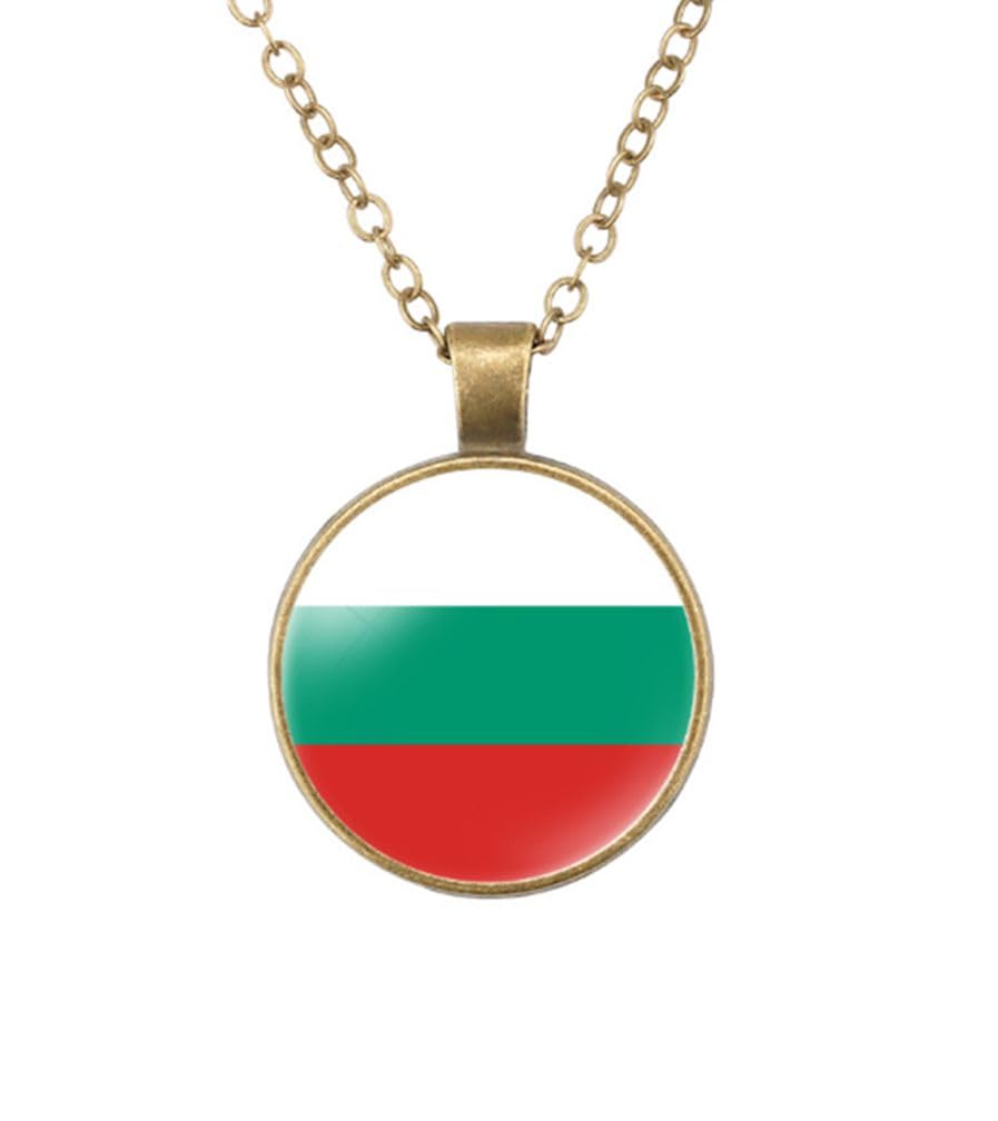 EnigmaGlow World Most Countries Flag Zinc Alloy Necklace Pendant Necklace for Men Women